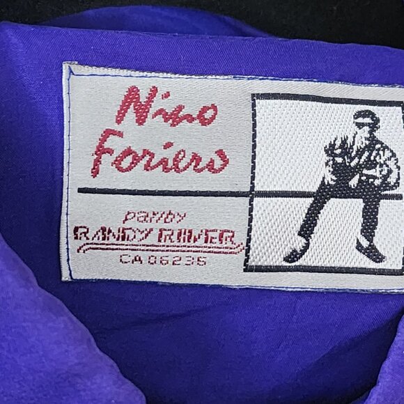Nino Foriero Purple 100% Silk Button Front Shirt - Picture 3 of 5